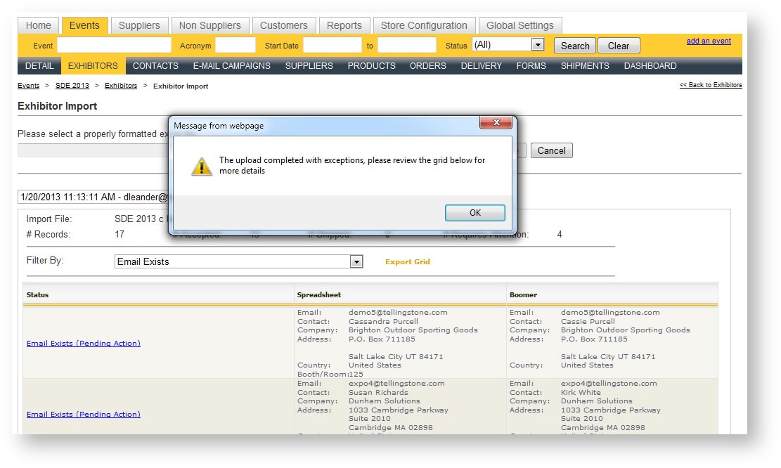 Results with Exceptions