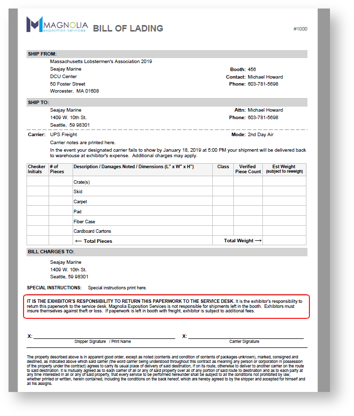 Bills Of Lading – Boomer Commerce