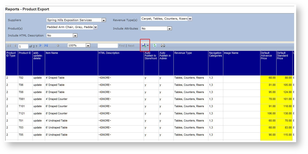 Product Export Blue Disk