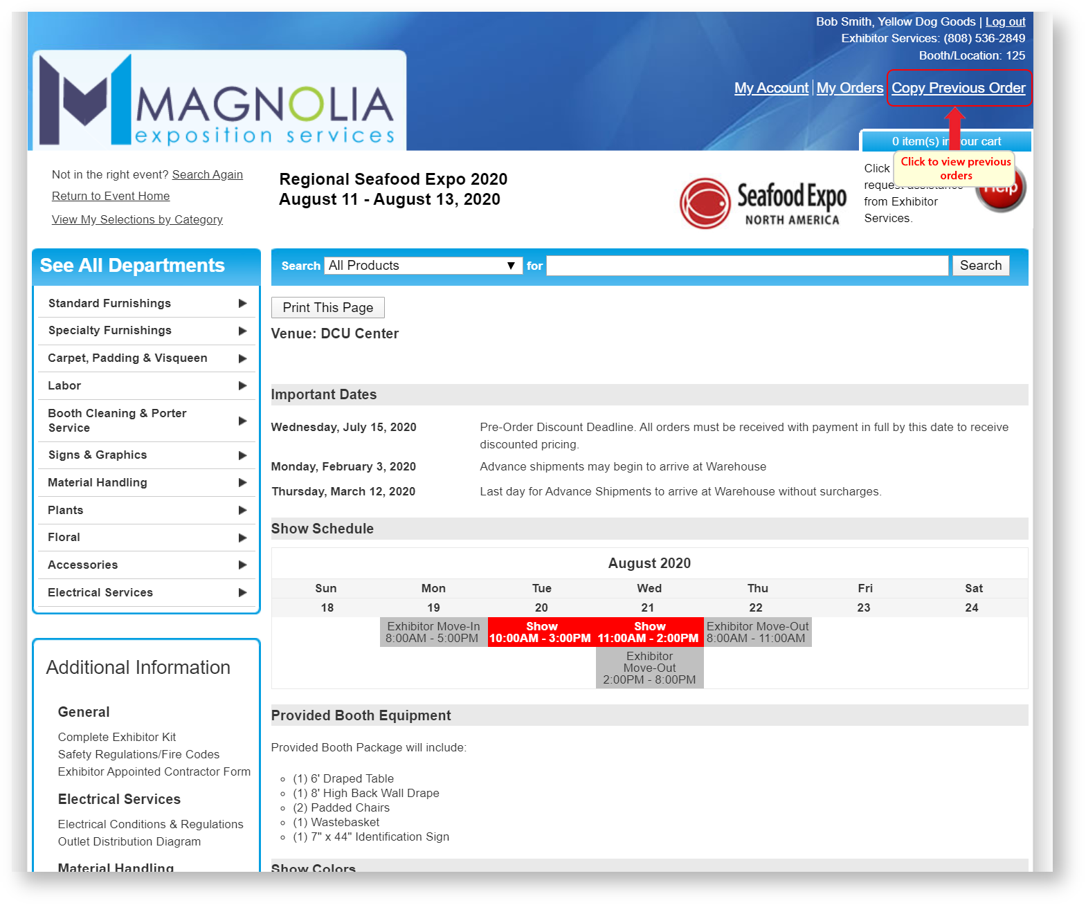 Copy Order Homescreen