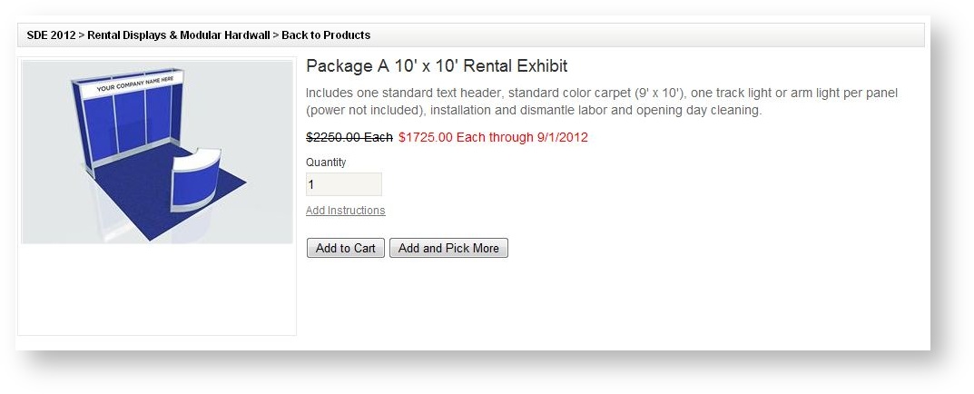 Storefront Discount Detail View