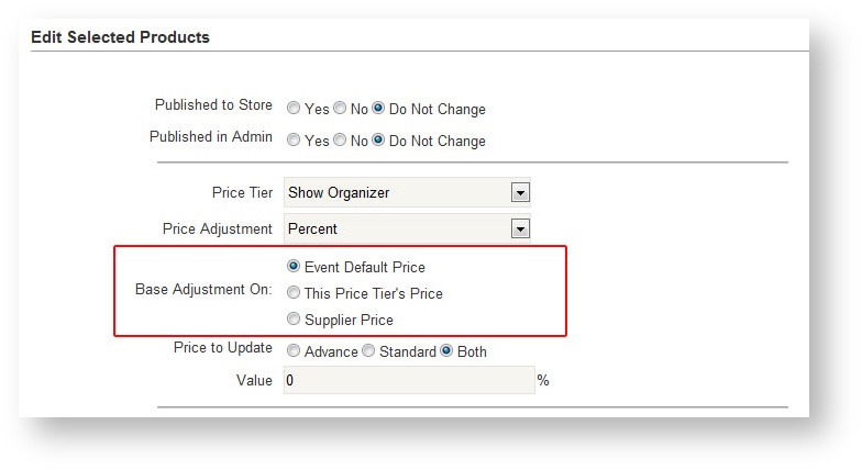 Edit Selected Products