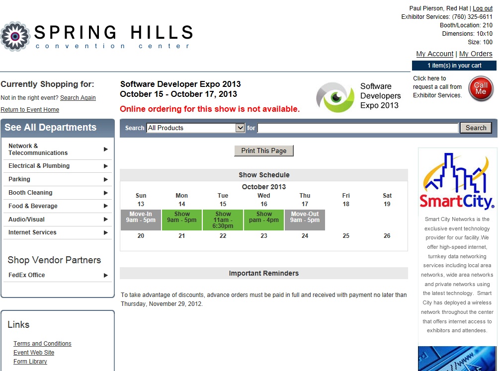 Storefront Ordering No Longer Available