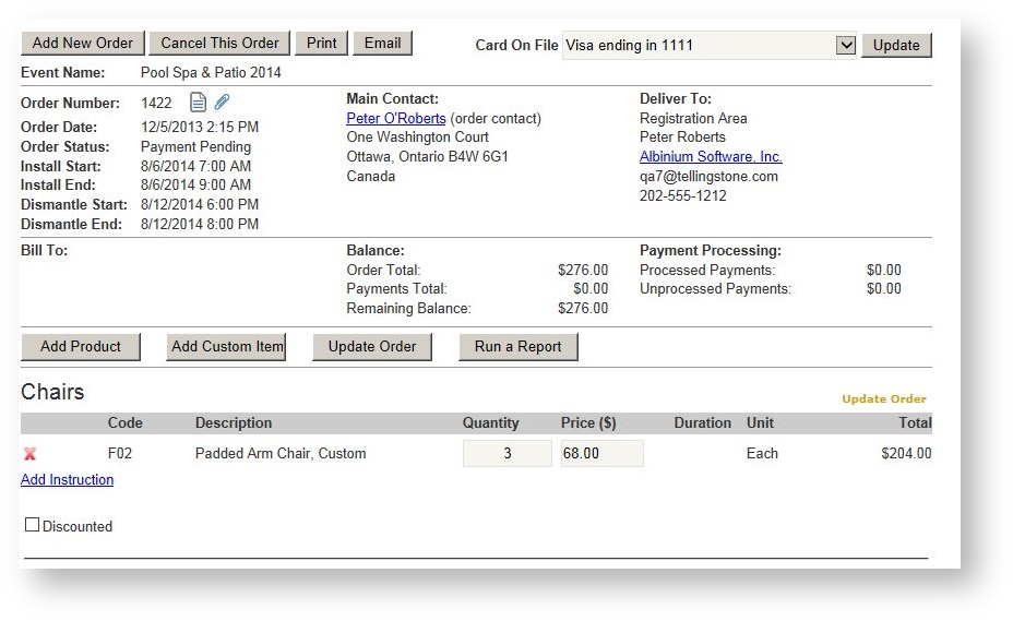 Order Summary New With Times